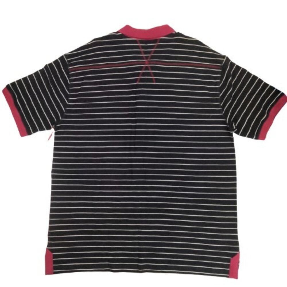 NWT Akademiks Vintage Striped Polo 3XL XXXL Y2K 90s Preppy Hip Hop Streetwear - Picture 2 of 5